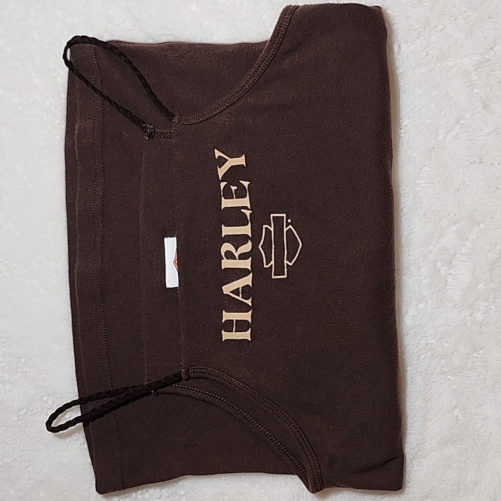 Harley Davidson Y2K Tank Top Brown Spaghetti Barnet El Paso Texas Size Meduim - Picture 13 of 16